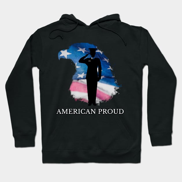 American Proud Hoodie by A Reel Keeper